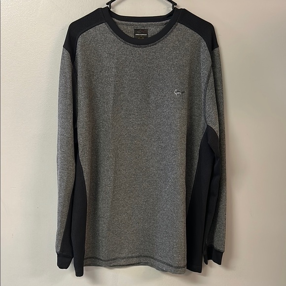 Tasso Elba Gray and Black Crewneck Sweater - Picture 1 of 4